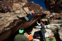 Bouldering in Hueco Tanks on 11/10/2018 with Blue Lizard Climbing and Yoga

Filename: SRM_20181110_1331230.jpg
Aperture: f/8.0
Shutter Speed: 1/250
Body: Canon EOS-1D Mark II
Lens: Canon EF 16-35mm f/2.8 L