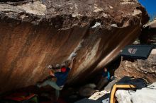 Bouldering in Hueco Tanks on 11/10/2018 with Blue Lizard Climbing and Yoga

Filename: SRM_20181110_1356340.jpg
Aperture: f/8.0
Shutter Speed: 1/250
Body: Canon EOS-1D Mark II
Lens: Canon EF 16-35mm f/2.8 L