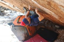 Bouldering in Hueco Tanks on 11/10/2018 with Blue Lizard Climbing and Yoga

Filename: SRM_20181110_1409411.jpg
Aperture: f/2.8
Shutter Speed: 1/320
Body: Canon EOS-1D Mark II
Lens: Canon EF 50mm f/1.8 II