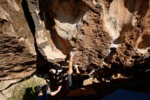 Bouldering in Hueco Tanks on 11/10/2018 with Blue Lizard Climbing and Yoga

Filename: SRM_20181110_1509100.jpg
Aperture: f/5.6
Shutter Speed: 1/500
Body: Canon EOS-1D Mark II
Lens: Canon EF 16-35mm f/2.8 L