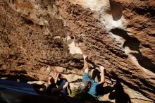 Bouldering in Hueco Tanks on 11/10/2018 with Blue Lizard Climbing and Yoga

Filename: SRM_20181110_1514440.jpg
Aperture: f/8.0
Shutter Speed: 1/400
Body: Canon EOS-1D Mark II
Lens: Canon EF 16-35mm f/2.8 L