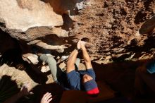 Bouldering in Hueco Tanks on 11/10/2018 with Blue Lizard Climbing and Yoga

Filename: SRM_20181110_1523430.jpg
Aperture: f/8.0
Shutter Speed: 1/400
Body: Canon EOS-1D Mark II
Lens: Canon EF 16-35mm f/2.8 L