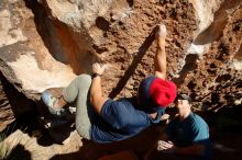 Bouldering in Hueco Tanks on 11/10/2018 with Blue Lizard Climbing and Yoga

Filename: SRM_20181110_1524440.jpg
Aperture: f/8.0
Shutter Speed: 1/320
Body: Canon EOS-1D Mark II
Lens: Canon EF 16-35mm f/2.8 L