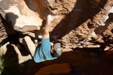 Bouldering in Hueco Tanks on 11/10/2018 with Blue Lizard Climbing and Yoga

Filename: SRM_20181110_1528540.jpg
Aperture: f/8.0
Shutter Speed: 1/250
Body: Canon EOS-1D Mark II
Lens: Canon EF 16-35mm f/2.8 L