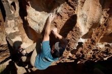 Bouldering in Hueco Tanks on 11/10/2018 with Blue Lizard Climbing and Yoga

Filename: SRM_20181110_1529100.jpg
Aperture: f/8.0
Shutter Speed: 1/500
Body: Canon EOS-1D Mark II
Lens: Canon EF 16-35mm f/2.8 L