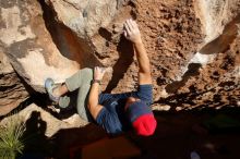 Bouldering in Hueco Tanks on 11/10/2018 with Blue Lizard Climbing and Yoga

Filename: SRM_20181110_1531390.jpg
Aperture: f/8.0
Shutter Speed: 1/400
Body: Canon EOS-1D Mark II
Lens: Canon EF 16-35mm f/2.8 L