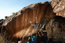 Bouldering in Hueco Tanks on 11/10/2018 with Blue Lizard Climbing and Yoga

Filename: SRM_20181110_1619040.jpg
Aperture: f/8.0
Shutter Speed: 1/250
Body: Canon EOS-1D Mark II
Lens: Canon EF 16-35mm f/2.8 L