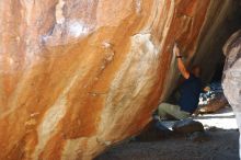 Bouldering in Hueco Tanks on 11/10/2018 with Blue Lizard Climbing and Yoga

Filename: SRM_20181110_1633470.jpg
Aperture: f/3.5
Shutter Speed: 1/320
Body: Canon EOS-1D Mark II
Lens: Canon EF 50mm f/1.8 II