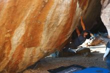 Bouldering in Hueco Tanks on 11/10/2018 with Blue Lizard Climbing and Yoga

Filename: SRM_20181110_1646550.jpg
Aperture: f/3.2
Shutter Speed: 1/320
Body: Canon EOS-1D Mark II
Lens: Canon EF 50mm f/1.8 II