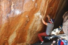 Bouldering in Hueco Tanks on 11/10/2018 with Blue Lizard Climbing and Yoga

Filename: SRM_20181110_1651030.jpg
Aperture: f/3.5
Shutter Speed: 1/320
Body: Canon EOS-1D Mark II
Lens: Canon EF 50mm f/1.8 II