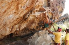 Bouldering in Hueco Tanks on 11/11/2018 with Blue Lizard Climbing and Yoga

Filename: SRM_20181111_1151430.jpg
Aperture: f/4.0
Shutter Speed: 1/320
Body: Canon EOS-1D Mark II
Lens: Canon EF 50mm f/1.8 II