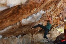 Bouldering in Hueco Tanks on 11/11/2018 with Blue Lizard Climbing and Yoga

Filename: SRM_20181111_1214280.jpg
Aperture: f/4.0
Shutter Speed: 1/500
Body: Canon EOS-1D Mark II
Lens: Canon EF 50mm f/1.8 II