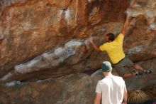 Bouldering in Hueco Tanks on 11/11/2018 with Blue Lizard Climbing and Yoga

Filename: SRM_20181111_1221350.jpg
Aperture: f/4.0
Shutter Speed: 1/800
Body: Canon EOS-1D Mark II
Lens: Canon EF 50mm f/1.8 II