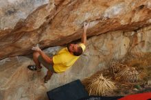 Bouldering in Hueco Tanks on 11/11/2018 with Blue Lizard Climbing and Yoga

Filename: SRM_20181111_1244010.jpg
Aperture: f/4.0
Shutter Speed: 1/500
Body: Canon EOS-1D Mark II
Lens: Canon EF 50mm f/1.8 II