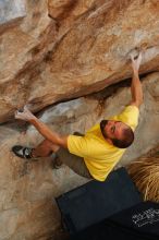 Bouldering in Hueco Tanks on 11/11/2018 with Blue Lizard Climbing and Yoga

Filename: SRM_20181111_1245390.jpg
Aperture: f/4.0
Shutter Speed: 1/500
Body: Canon EOS-1D Mark II
Lens: Canon EF 50mm f/1.8 II
