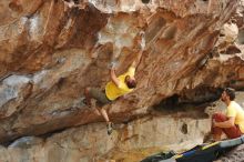 Bouldering in Hueco Tanks on 11/11/2018 with Blue Lizard Climbing and Yoga

Filename: SRM_20181111_1255350.jpg
Aperture: f/4.0
Shutter Speed: 1/500
Body: Canon EOS-1D Mark II
Lens: Canon EF 50mm f/1.8 II