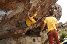 Bouldering in Hueco Tanks on 11/11/2018 with Blue Lizard Climbing and Yoga

Filename: SRM_20181111_1257430.jpg
Aperture: f/4.0
Shutter Speed: 1/640
Body: Canon EOS-1D Mark II
Lens: Canon EF 50mm f/1.8 II