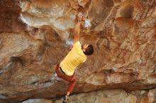 Bouldering in Hueco Tanks on 11/11/2018 with Blue Lizard Climbing and Yoga

Filename: SRM_20181111_1304200.jpg
Aperture: f/4.0
Shutter Speed: 1/500
Body: Canon EOS-1D Mark II
Lens: Canon EF 50mm f/1.8 II