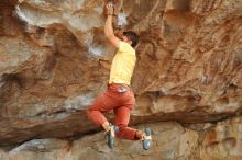 Bouldering in Hueco Tanks on 11/11/2018 with Blue Lizard Climbing and Yoga

Filename: SRM_20181111_1304201.jpg
Aperture: f/4.0
Shutter Speed: 1/500
Body: Canon EOS-1D Mark II
Lens: Canon EF 50mm f/1.8 II