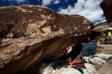 Bouldering in Hueco Tanks on 11/11/2018 with Blue Lizard Climbing and Yoga

Filename: SRM_20181111_1342390.jpg
Aperture: f/8.0
Shutter Speed: 1/250
Body: Canon EOS-1D Mark II
Lens: Canon EF 16-35mm f/2.8 L