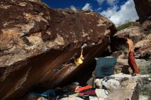 Bouldering in Hueco Tanks on 11/11/2018 with Blue Lizard Climbing and Yoga

Filename: SRM_20181111_1349310.jpg
Aperture: f/8.0
Shutter Speed: 1/250
Body: Canon EOS-1D Mark II
Lens: Canon EF 16-35mm f/2.8 L