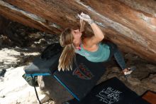 Bouldering in Hueco Tanks on 11/11/2018 with Blue Lizard Climbing and Yoga

Filename: SRM_20181111_1357250.jpg
Aperture: f/5.0
Shutter Speed: 1/250
Body: Canon EOS-1D Mark II
Lens: Canon EF 50mm f/1.8 II