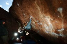 Bouldering in Hueco Tanks on 11/11/2018 with Blue Lizard Climbing and Yoga

Filename: SRM_20181111_1446200.jpg
Aperture: f/8.0
Shutter Speed: 1/250
Body: Canon EOS-1D Mark II
Lens: Canon EF 16-35mm f/2.8 L