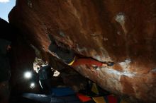 Bouldering in Hueco Tanks on 11/11/2018 with Blue Lizard Climbing and Yoga

Filename: SRM_20181111_1448150.jpg
Aperture: f/8.0
Shutter Speed: 1/250
Body: Canon EOS-1D Mark II
Lens: Canon EF 16-35mm f/2.8 L