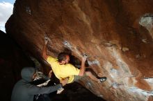 Bouldering in Hueco Tanks on 11/11/2018 with Blue Lizard Climbing and Yoga

Filename: SRM_20181111_1512210.jpg
Aperture: f/8.0
Shutter Speed: 1/250
Body: Canon EOS-1D Mark II
Lens: Canon EF 16-35mm f/2.8 L