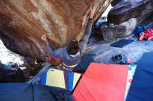 Bouldering in Hueco Tanks on 11/11/2018 with Blue Lizard Climbing and Yoga

Filename: SRM_20181111_1542570.jpg
Aperture: f/2.8
Shutter Speed: 1/250
Body: Canon EOS-1D Mark II
Lens: Canon EF 16-35mm f/2.8 L