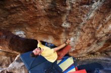 Bouldering in Hueco Tanks on 11/11/2018 with Blue Lizard Climbing and Yoga

Filename: SRM_20181111_1546440.jpg
Aperture: f/4.0
Shutter Speed: 1/200
Body: Canon EOS-1D Mark II
Lens: Canon EF 16-35mm f/2.8 L