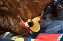 Bouldering in Hueco Tanks on 11/11/2018 with Blue Lizard Climbing and Yoga

Filename: SRM_20181111_1614180.jpg
Aperture: f/2.8
Shutter Speed: 1/250
Body: Canon EOS-1D Mark II
Lens: Canon EF 50mm f/1.8 II