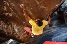 Bouldering in Hueco Tanks on 11/11/2018 with Blue Lizard Climbing and Yoga

Filename: SRM_20181111_1614191.jpg
Aperture: f/2.5
Shutter Speed: 1/250
Body: Canon EOS-1D Mark II
Lens: Canon EF 50mm f/1.8 II