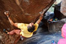 Bouldering in Hueco Tanks on 11/11/2018 with Blue Lizard Climbing and Yoga

Filename: SRM_20181111_1614233.jpg
Aperture: f/2.5
Shutter Speed: 1/250
Body: Canon EOS-1D Mark II
Lens: Canon EF 50mm f/1.8 II