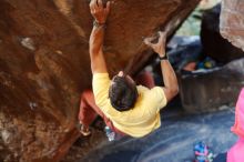 Bouldering in Hueco Tanks on 11/11/2018 with Blue Lizard Climbing and Yoga

Filename: SRM_20181111_1614301.jpg
Aperture: f/2.5
Shutter Speed: 1/250
Body: Canon EOS-1D Mark II
Lens: Canon EF 50mm f/1.8 II