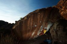 Bouldering in Hueco Tanks on 11/11/2018 with Blue Lizard Climbing and Yoga

Filename: SRM_20181111_1720130.jpg
Aperture: f/8.0
Shutter Speed: 1/250
Body: Canon EOS-1D Mark II
Lens: Canon EF 16-35mm f/2.8 L