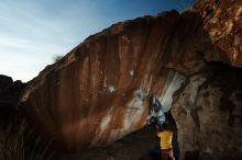 Bouldering in Hueco Tanks on 11/11/2018 with Blue Lizard Climbing and Yoga

Filename: SRM_20181111_1727550.jpg
Aperture: f/8.0
Shutter Speed: 1/250
Body: Canon EOS-1D Mark II
Lens: Canon EF 16-35mm f/2.8 L