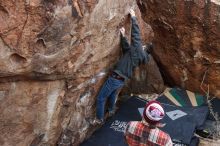 Bouldering in Hueco Tanks on 11/24/2018 with Blue Lizard Climbing and Yoga

Filename: SRM_20181124_1022530.jpg
Aperture: f/4.5
Shutter Speed: 1/250
Body: Canon EOS-1D Mark II
Lens: Canon EF 16-35mm f/2.8 L