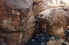 Bouldering in Hueco Tanks on 11/24/2018 with Blue Lizard Climbing and Yoga

Filename: SRM_20181124_1023120.jpg
Aperture: f/5.0
Shutter Speed: 1/250
Body: Canon EOS-1D Mark II
Lens: Canon EF 16-35mm f/2.8 L