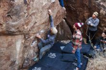 Bouldering in Hueco Tanks on 11/24/2018 with Blue Lizard Climbing and Yoga

Filename: SRM_20181124_1026450.jpg
Aperture: f/3.2
Shutter Speed: 1/250
Body: Canon EOS-1D Mark II
Lens: Canon EF 16-35mm f/2.8 L