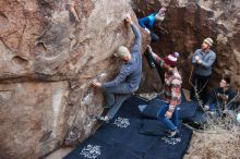 Bouldering in Hueco Tanks on 11/24/2018 with Blue Lizard Climbing and Yoga

Filename: SRM_20181124_1026470.jpg
Aperture: f/3.2
Shutter Speed: 1/250
Body: Canon EOS-1D Mark II
Lens: Canon EF 16-35mm f/2.8 L