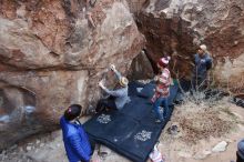 Bouldering in Hueco Tanks on 11/24/2018 with Blue Lizard Climbing and Yoga

Filename: SRM_20181124_1027330.jpg
Aperture: f/3.5
Shutter Speed: 1/250
Body: Canon EOS-1D Mark II
Lens: Canon EF 16-35mm f/2.8 L