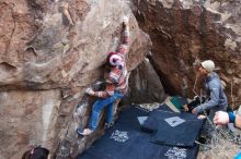 Bouldering in Hueco Tanks on 11/24/2018 with Blue Lizard Climbing and Yoga

Filename: SRM_20181124_1028300.jpg
Aperture: f/3.5
Shutter Speed: 1/250
Body: Canon EOS-1D Mark II
Lens: Canon EF 16-35mm f/2.8 L