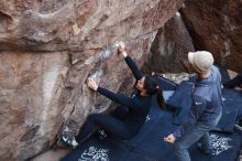 Bouldering in Hueco Tanks on 11/24/2018 with Blue Lizard Climbing and Yoga

Filename: SRM_20181124_1031270.jpg
Aperture: f/3.2
Shutter Speed: 1/250
Body: Canon EOS-1D Mark II
Lens: Canon EF 16-35mm f/2.8 L