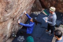 Bouldering in Hueco Tanks on 11/24/2018 with Blue Lizard Climbing and Yoga

Filename: SRM_20181124_1040300.jpg
Aperture: f/4.0
Shutter Speed: 1/250
Body: Canon EOS-1D Mark II
Lens: Canon EF 16-35mm f/2.8 L