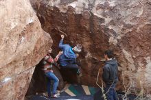 Bouldering in Hueco Tanks on 11/24/2018 with Blue Lizard Climbing and Yoga

Filename: SRM_20181124_1044130.jpg
Aperture: f/4.0
Shutter Speed: 1/250
Body: Canon EOS-1D Mark II
Lens: Canon EF 16-35mm f/2.8 L