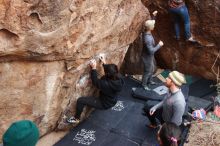 Bouldering in Hueco Tanks on 11/24/2018 with Blue Lizard Climbing and Yoga

Filename: SRM_20181124_1046350.jpg
Aperture: f/4.5
Shutter Speed: 1/250
Body: Canon EOS-1D Mark II
Lens: Canon EF 16-35mm f/2.8 L