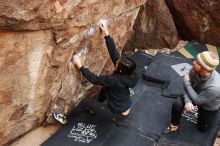 Bouldering in Hueco Tanks on 11/24/2018 with Blue Lizard Climbing and Yoga

Filename: SRM_20181124_1051540.jpg
Aperture: f/4.5
Shutter Speed: 1/250
Body: Canon EOS-1D Mark II
Lens: Canon EF 16-35mm f/2.8 L