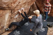 Bouldering in Hueco Tanks on 11/24/2018 with Blue Lizard Climbing and Yoga

Filename: SRM_20181124_1055191.jpg
Aperture: f/5.0
Shutter Speed: 1/250
Body: Canon EOS-1D Mark II
Lens: Canon EF 16-35mm f/2.8 L