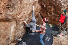 Bouldering in Hueco Tanks on 11/24/2018 with Blue Lizard Climbing and Yoga

Filename: SRM_20181124_1056450.jpg
Aperture: f/4.5
Shutter Speed: 1/250
Body: Canon EOS-1D Mark II
Lens: Canon EF 16-35mm f/2.8 L